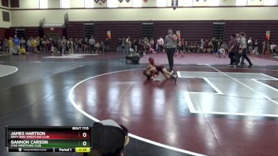 PW-11 lbs Semifinal - James Hartson, Dirty Bird Wrestling Club vs Gannon Carson, Lynx Wrestling Club