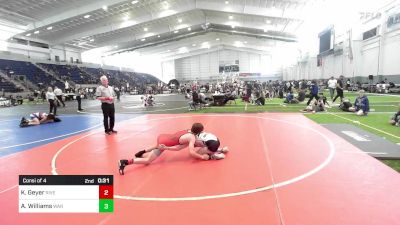 116 lbs Consi Of 4 - Kaige Geyer, River Valley Dust Devil vs Asher Williams, War Wc