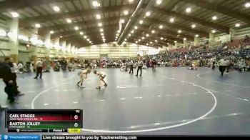 92 lbs Round 3 (4 Team) - Cael Staggs, Gold Rush Wrestling vs Daxton Jolley, Utah Green