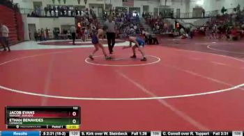 132 lbs Quarterfinal - Ethan Benavides, Camanche vs Jacob Evans, Wahlert, Dubuque