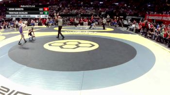 D2-120 lbs Quarterfinal - Tristian Eckles, East Liverpool vs Josh Sheets, Col. DeSales