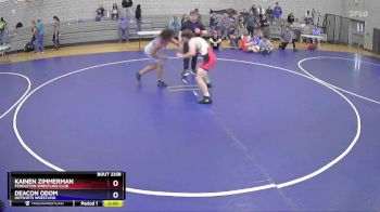 157 lbs 5th Place Match - Kainen Zimmerman, Pendleton Wrestling Club vs Deacon Odom, HotShots Wrestling