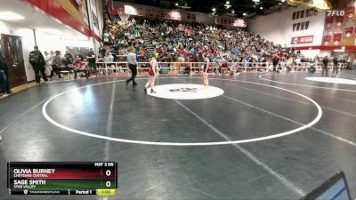 100 lbs Cons. Round 2 - Sage Smith, Star Valley vs Olivia Burney, Cheyenne Central