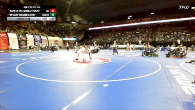 106 Class 4 lbs Semifinal - Kosta Hatzigeorgiou, Christian Brothers College vs Wyatt Dannegger, Francis Howell North