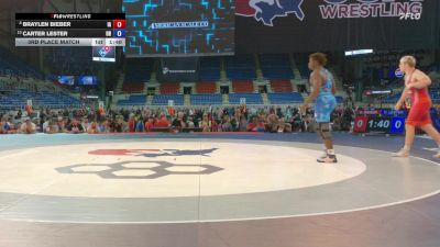 190 lbs 3rd Place Match - Braylen Bieber, IA vs Carter Lester, OH