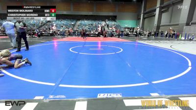 49 lbs 2nd Place - Weston Molinaro, Rising Sun Wrestling Club vs Christopher Moreno, Silvaback Training Center