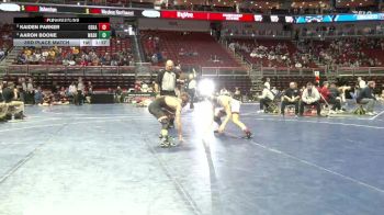 2A-132 lbs 3rd Place Match - Aaron Boone, Washington vs Kaiden Parker, Oskaloosa