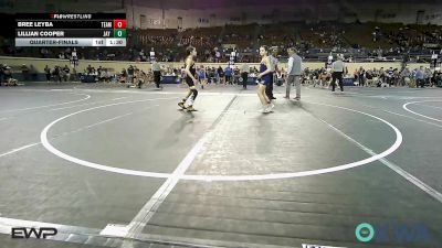 67 lbs Quarterfinal - Bree Leyba, Team Tulsa Wrestling Club vs Lillian Cooper, Jay Wrestling Club