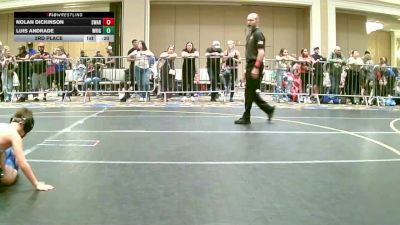 62 lbs 3rd Place - Nolan Dickinson, Swarm WC vs Luis Andrade, Wright Wreslting Academy