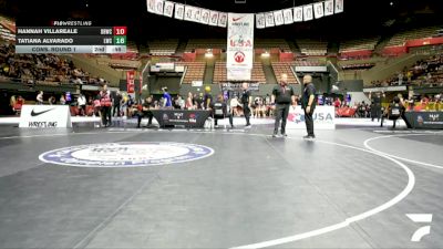 Quarters - Aiyana Perez, Yuba City High School Wrestling vs Leona Martinez, Central Catholic Wrestling Club