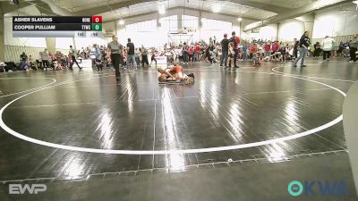 67 lbs Consi Of 8 #2 - Asher Slavens, Honey Badgers Wrestling Club vs Cooper PULLIAM, Team Tulsa Wrestling Club