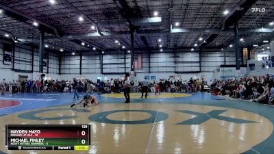 126 lbs Semis & 1st Wb (8 Team) - Michael Finley, HEAVY HITTING HAMMERS vs Hayden Mayo, GROUND UP USA