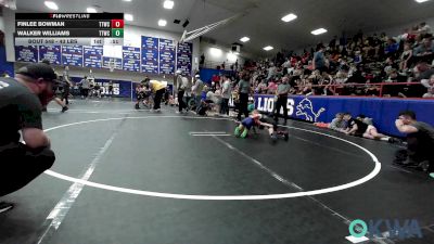 43 lbs Final - Finlee Bowman, Team Tulsa Wrestling Club vs Walker Williams, Team Tulsa Wrestling Club