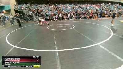 96-97 lbs Round 1 - Baylon Austin, USA Gold vs Matthew Razo, Nevada Elite Wrestling