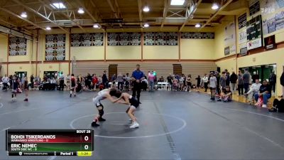 60 lbs Round 6 (10 Team) - Bohdi Tsikerdanos, Warhawks Wrestling vs ERIC NEMEC, South Side WC