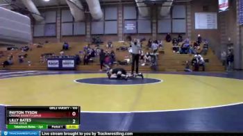 100 lbs Cons. Semi - Lilly Bates, Kamiak (Girls) vs Payton Tyson, Cascade (Everett) (Girls)