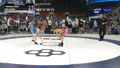 100 lbs Cons. Sub-rd Of 16 - Michael Perna, New Jersey vs Ivan Larsen, Minnesota