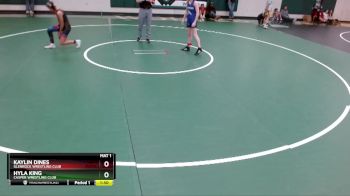 100 lbs Quarterfinal - Kaylin Dines, Glenrock Wrestling Club vs Hyla King, Casper Wrestling Club