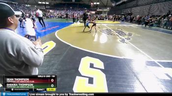 50 lbs Semifinal - Shekira Thompson, Toppenish USA Wrestling Club vs Sean Thompson, Toppenish USA Wrestling Club