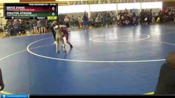 54 lbs Round 1 - Preston Atwood, Team Vegas Jr Mustangs Wrestli vs Bryce Evans, Moapa Valley Wrestling Club