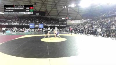 Boys 4A 113 lbs Champ. Round 2 - Jasper Lawrence Feduff, Issaquah vs Jayden Vo, Spanaway Lake