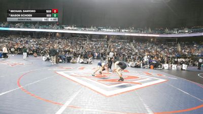 8A 106 lbs Semifinal - Mason Schoen, Hoggard vs Michael Santoro, William Amos Hough High School