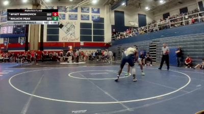189 lbs Quarterfinal - Wyatt Markovich, South Park vs Malachi Peak, Beth Center