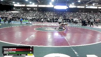 126 lbs Cons. Round 3 - Kaiya Osborne, American Falls vs Reese Richter, Wasatch