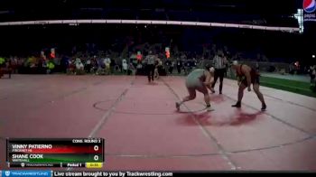 D2-215 lbs Cons. Round 2 - Shane Cook, Whitehall vs Vinny Patierno, Pinckney HS