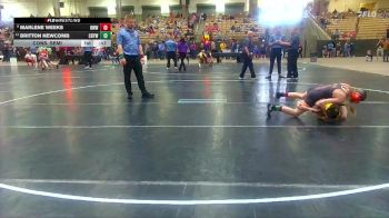 91 lbs Cons. Semi - Marlene Weeks, Riverdale Warrior WC vs Britton Newcomb, Clinton Dragon Youth Wrestling