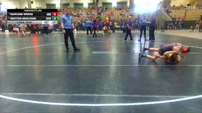 91 lbs Cons. Semi - Marlene Weeks, Riverdale Warrior WC vs Britton Newcomb, Clinton Dragon Youth Wrestling