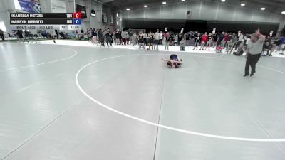 110 lbs Champ. Rd Of 32 - Isabella Hetzel, Thermopolis Wrestling Club vs Karsyn Merritt, Indiana