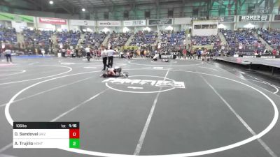 105 lbs Round Of 32 - Dinicio Sandoval, Grizzly Bear vs Alias Trujillo, Montrose Elite