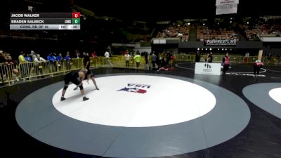 190 lbs Cons. Rd Of 16 - Braden Salbeck, Liberty Ranch High School Wrestling vs Jacob Walker