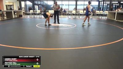 JV-8 lbs Round 1 - Jaden Ohrt, Clear Creek-Amana vs Payton Hill, Burlington Notre Dame