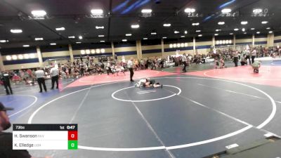 73 lbs Consi Of 4 - Hanley Swanson, Silverback WC vs Kale Elledge, Lions Wr Ac