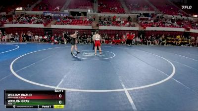 126 lbs Quarters & 1st Wb (16 Team) - Waylon Gray, Azle vs William Braud, Dallas Wilson