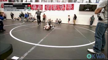 49 lbs Round Of 32 - Wyatt Noel, Cowboy Wrestling Club vs Harrison White, Murray County Takedown Club