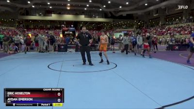 120 lbs Champ. Round 1 - Eric Hoselton, IL vs Aydan Emerson, NM