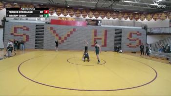 132 lbs Champ. Round 1 - Frankie Strickland, Riverton vs Weston Green, Green River