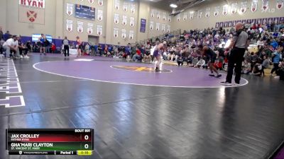 157 lbs Cons. Semi - Gha`Mari Clayton, St. Vincent St. Mary vs Jax Crolley, Father Ryan