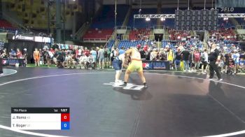 285 lbs 7th Place - Jonathan Romo, Kansas vs Trayvn Boger, Utah