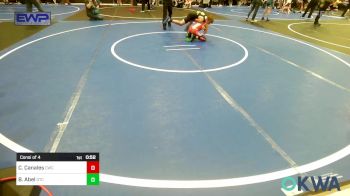 76 lbs Consi Of 4 - Cruz Canales, Claremore Wrestling Club vs Braden Abel, Grove Takedown Club