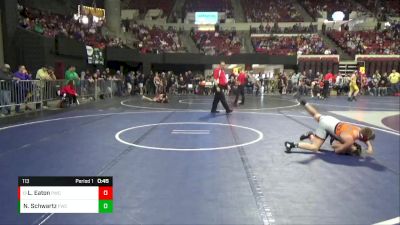 113 lbs 5th Place Match - Lucas Eaton, Powell Wrestling Club vs Noah Schwartz, Frenchtown Wrestling Club