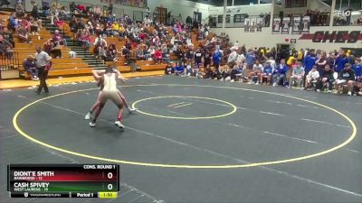 132 lbs Quarters & 1st Wb (16 Team) - Diont`e Smith, Bainbridge vs Cash Spivey, West Laurens