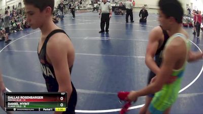 117 lbs Round 5 (6 Team) - Patrick Dowty, Indiana Blue vs Caden Campo, Illinois Gold