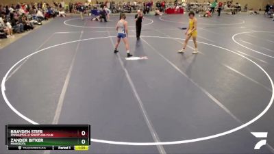 160 lbs Cons. Round 1 - Brayden Stier, Stewartville Wrestling Club vs Zander Bitker, Minnesota