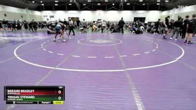 130 lbs Cons. Round 3 - Teegan Steward, Edmond North vs Breann Bradley, Goddard HS