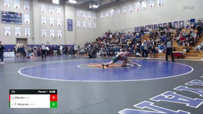 113 lbs Cons. Round 4 - Tommy Mowrer, Knox Catholic vs Joseph Marcin, Arlington