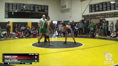 108 lbs Cons. Round 2 - Maliki Zapien, KCUSD Reedley Wrestling vs Robert Stahl, Sylvan Wrestling